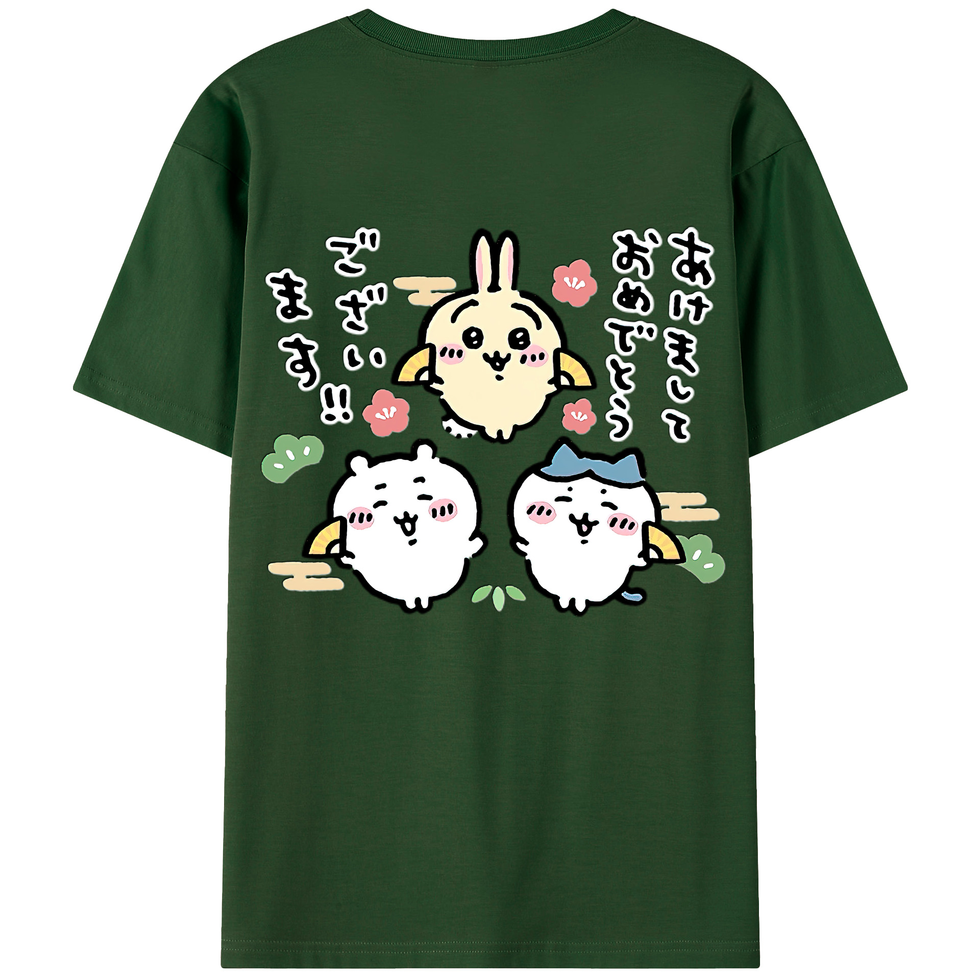 （画像用） ちいかわ ちいかわ Chii-kawa chiikawa 綿100％半袖Tシャツ（背面プリント）